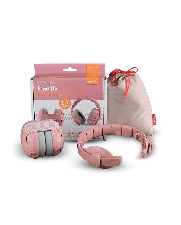 Casque de protection auditive 2 en 1 pour bébé/junior - Rose
