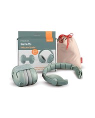 Casque de protection auditive 2 en 1 pour bébé/junior - Vert