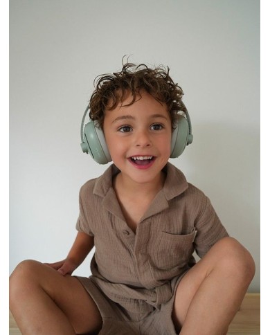 Casque de protection auditive 2 en 1 pour bébé/junior - Vert