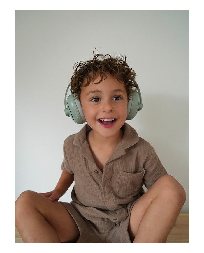 Casque de protection auditive 2 en 1 pour bébé/junior - Vert