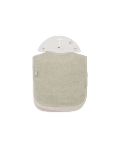 Lot de 2 Bavoirs Éponge - Soft Matcha & Sand