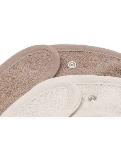 Lot de 2 Bavoirs Éponge - Sand & Milky Coffee