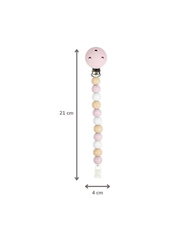 Attache-sucette multi rose