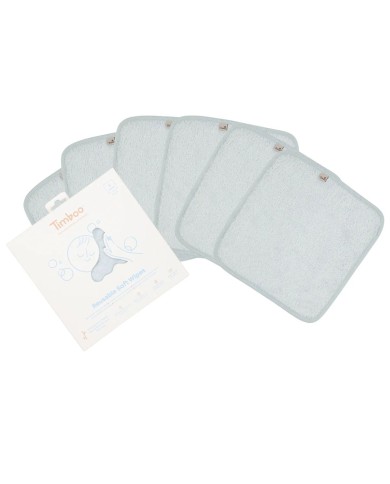 Lingettes réutilisables 20x20cm (6 pieces) - Riviera Blue