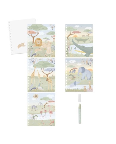 Livre de coloriage à l'eau - Jim - Safari Friends