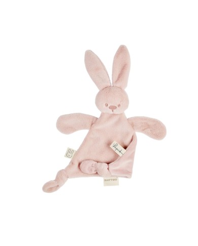 Doudou triangle Lapidou - rose poudre - poils courts