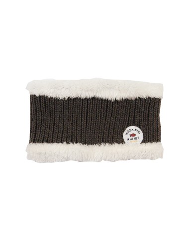Ensemble bonnet + snood - Jepavane set - Ecru/chocolat
